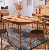 Table de salle à manger Wellsford 54, en bois de hêtre massif huilé - Dimensions : 200 x 90 cm (l x p)