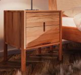 Table de chevet Wellsford 04, bois de hêtre massif huilé - Dimensions : 64 x 60 x 36 cm (H x L x P)