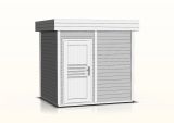 Sauna de jardin Tihama 40 mm, Dimensions extérieures (l x p) : 254 x 204 cm - Couleur : Gris / Blanc