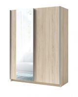 Armoire à portes coulissantes / armoire Trikala 08, couleur : chêne - Dimensions : 198 x 150 x 60 cm (H x L x P)