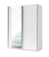 Armoire à portes coulissantes / armoire Trikala 09, couleur : blanc - Dimensions : 198 x 180 x 60 cm (H x L x P)