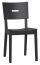 Chaise en chêne massif, couleur : noir - Dimensions : 86 x 43 x 50 cm (H x L x P)