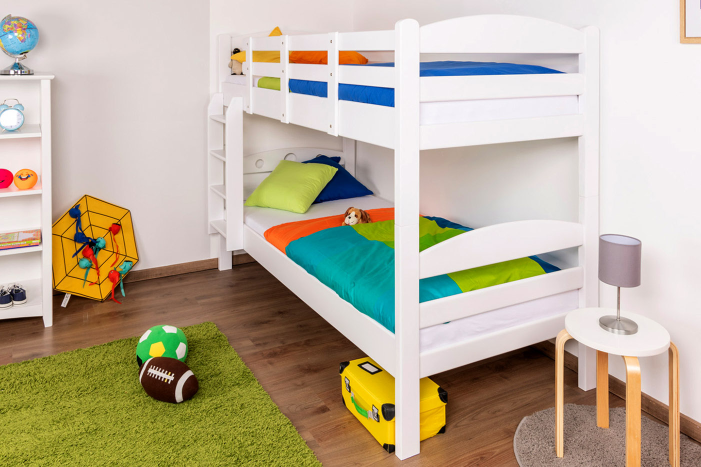 Lit Triple Superposé En Bois Blanc 135 Cm - Lit superposé - Mezzanine Lit Triple Superposé En Bois Blanc 135 Cm - Lit superposé - Mezzanine