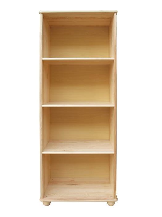 Étagère à Livres En Pin Massif 196 Cm - Style Antique Finition Chêne - 6 étagères