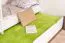 Lits superposés pour adultes "Easy Premium Line" K21/h avec couchage supplémentaire et 2 caches, tête et pied arrondis, hêtre massif blanc - Couchage : 90 x 200 cm, convertibles