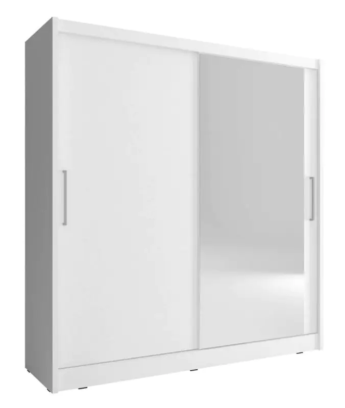 Armoire à cinq casiers Warbreck 17, Couleur : Blanc - Dimensions : 200 x 180 x 62 cm (h x l x p), avec grand espace de rangement