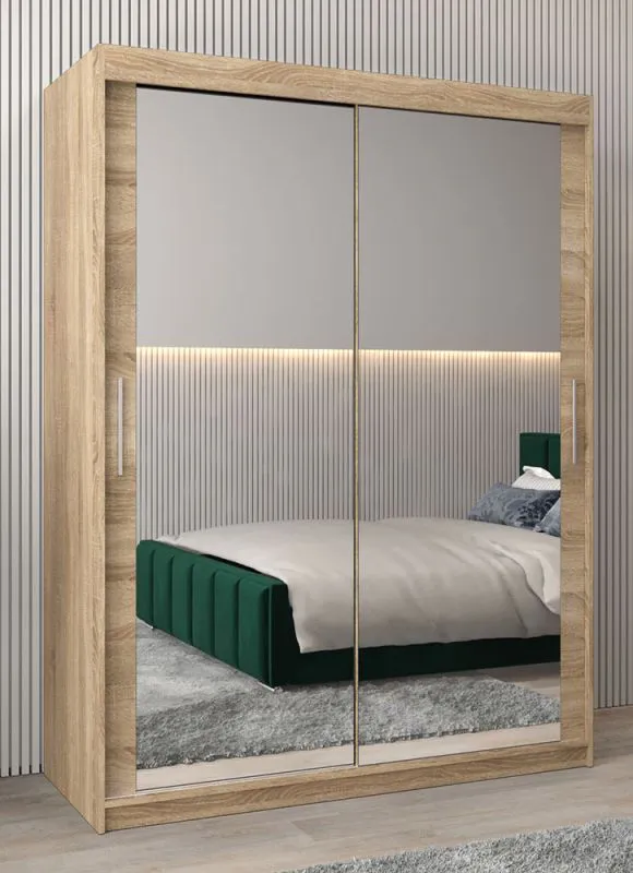 150 cm de large Armoire avec 5 casiers et 2 portes | Couleur: Chêne Sonoma Abbildung