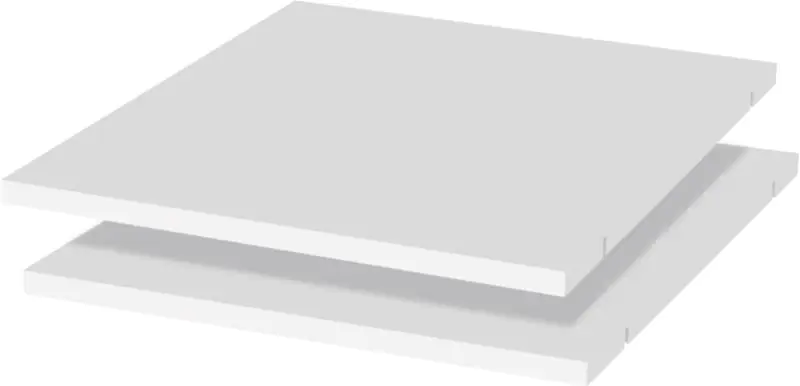 Étagère pour module d'extension Manase, lot de 2, couleur : blanc - 48 x 52 cm (L x P)