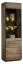 Vitrine Fazenda 03, couleur : brun foncé, chêne partiellement massif - 199 x 61 x 41 cm (H x L x P)