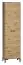 Armoire Pandrup 01, Couleur : Chêne - Dimensions : 200 x 55 x 34 cm (H x L x P), avec 1 porte et 2 compartiments
