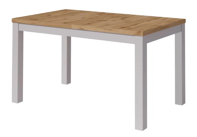 Table à manger extensible Temerin 36 | Pieds clairs | Chêne Wotan & Gris mat | 135-175 x 80 cm | Design moderne