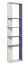 Chambre d'enfant - Étagère Luis 07, couleur : blanc chêne / violet - 218 x 50 x 22 cm (h x l x p)