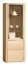 Vitrine Jussara 03, couleur : brun clair, chêne partiellement massif - 201 x 69 x 42 cm (h x l x p)
