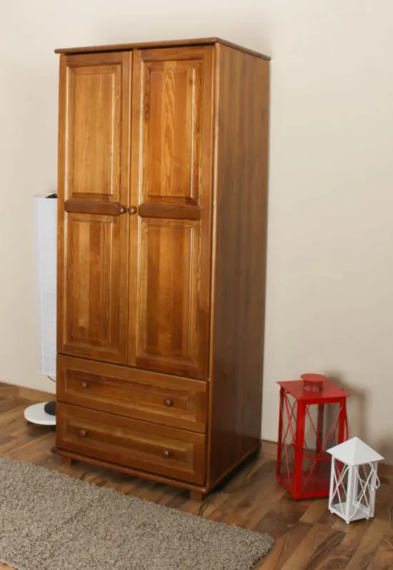 Bois véritable Armoire, Couleur: Chêne 190x80x60 cm Abbildung