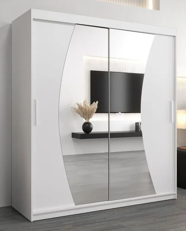 180 cm de large Armoire avec 2 portes | 10 casiers | Couleur: Blanc Abbildung