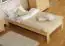 Lit futon / lit en bois de pin massif naturel A10, avec sommier à lattes - dimension 120 x 200 cm
