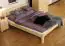 lit d'enfant / lit de jeunesse en bois de pin massif, naturel A4, sommier à lattes inclus - Dimensions 140 x 200 cm