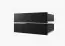 Armoire au design moderne Mulhacen 12, Couleur : Noir mat / Blanc mat - Dimensions : 200 x 120 x 62 cm (h x l x p), avec cinq casiers