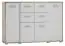 Commode Kavieng 08, couleur : chêne / blanc - Dimensions : 110 x 160 x 40 cm (H x L x P)