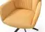 Chaise pivotante Maridi 266, Couleur : Jaune - Dimensions : 92 x 58 x 62 cm (h x l x p)