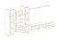 Exceptionnel meuble-paroi Balestrand 245, couleur : blanc / noir - dimensions : 180 x 330 x 40 cm (h x l x p), avec cinq portes et 15 compartiments