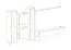 Exceptionnel meuble-paroi Balestrand 245, couleur : blanc / noir - dimensions : 180 x 330 x 40 cm (h x l x p), avec cinq portes et 15 compartiments