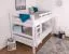 Lits superposés pour adultes "Easy Premium Line" K24/n, tête et pied de lit droits, en hêtre massif laqué blanc - Surface de couchage : 120 x 200 cm, convertibles