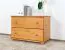 Commode de nuit en pin massif Junco 152 | Finition couleur érable | 55 x 80 x 42 cm | 2 grands tiroirs