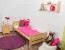 Lit simple / lit d'appoint en bois de pin massif, naturel 84, avec sommier à lattes - Surface de couchage 80 x 200 cm