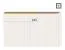 Cadre supérieur à LED pour armoire à portes battantes Gataivai / armoire et modules d'extension, Couleur : Noyer - Largeur : 227 cm