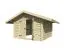 Abri en bois / Abri de jardin avec espaces d'aération entre les planches des murs, en pin, raboté, Maison en madriers de 40 mm, double porte, surface au sol : 11 m², toit à deux versants, dimensions extérieures : 318 x 348 cm