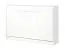 Lit escamotable horizontal | Lit rabattable | Lit mural | Surface de couchage 120 x 200 cm | Lit simple | Couleur : blanc | Sommier à lattes inclus | 2 étagères | Nalut 11