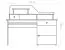 Bureau en pin massif, aulne couleur Junco 188 - Dimensions : 106 x 120 x 57 cm (H x L x P)