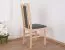 Chaise de salle à manger classique Madohn rembourrée, revêtement en gris foncé, hauteur d'assise de 47 cm, bois de hêtre aspect chêne, bois durable, corps en hêtre