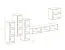 Meuble mural Balestrand 203 | Espace optimisé | Chêne Wotan / Blanc | 160 x 330 x 40 cm | 14 compartiments