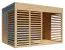 Bois-Abri de jardin 2,34 x 3,37 mètres (incl. toit) | Naturel | toit plat Abbildung