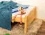 Lit pour enfant 80 x 200 cm | Bois massif: Pin | Laqué Naturel Abbildung