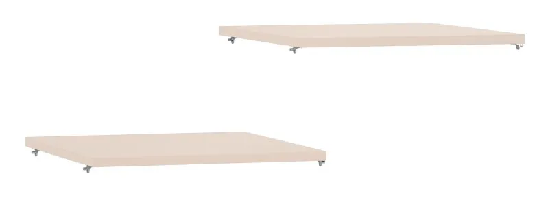 Tablette pour armoire à quatre portes / Jeu de 2 pièces / Couleur : Beige / 44 x 51 cm