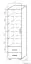 Armoire Ciomas 26, couleur : Chêne de Sonoma / gris - Dimensions : 190 x 50 x 40 cm (H x L x P)