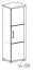 Armoire Cavalla 05, charnière de porte à droite, couleur : chêne / crème - Dimensions : 150 x 49 x 40 cm (H x L x P)