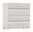 Commode / Gris / Blanc / Jolais 05 / 93 x 90 x 43 cm / 4 tiroirs / Bicolore / Face imitation bois / Espace de rangement suffisant / Design moderne