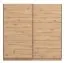 Armoire simple à portes coulissantes Kule 09, Couleur : Chêne Artisan, deux tringles à vêtements, 10 compartiments, dimensions : 210 x 217 x 62,5 cm, bonne finition