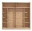 Armoire simple à portes coulissantes Kule 09, Couleur : Chêne Artisan, deux tringles à vêtements, 10 compartiments, dimensions : 210 x 217 x 62,5 cm, bonne finition