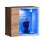 Meuble-paroi exceptionnel avec fonction push-to-open Volleberg 04, couleur : chêne wotan - dimensions : 140 x 260 x 40 cm (h x l x p), avec éclairage LED