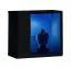 Meuble-paroi au design élégant Volleberg 13, couleur : chêne wotan / noir - dimensions : 140 x 260 x 40 cm (h x l x p), avec éclairage LED bleu