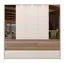 Armoire avec miroir Papauta 09, Couleur : Cachemire / Chêne foncé - Dimensions : 226 x 232 x 60 cm (h x l x p)