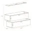 Lot de 2 meubles bas TV modernes avec étagère murale Balestrand 340, couleur : chêne wotan - dimensions : 110 x 130 x 40 cm (h x l x p), avec quatre compartiments