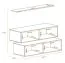 Lot de 2 meubles bas TV modernes avec étagère murale Balestrand 340, couleur : chêne wotan - dimensions : 110 x 130 x 40 cm (h x l x p), avec quatre compartiments