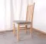 Chaise de salle à manger SIGULDA couleur chêne, rembourrage gris, mousse T-25 de qualité supérieure, bois de hêtre massif, aspect classique, matériaux de qualité supérieure