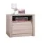 Table de chevet Selun 22, Couleur : Chêne truffé - 45 x 50 x 43 cm (h x l x p)